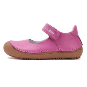 Balerini copii fete Barefoot din piele DD Step, Roz Inchis – H063-51900