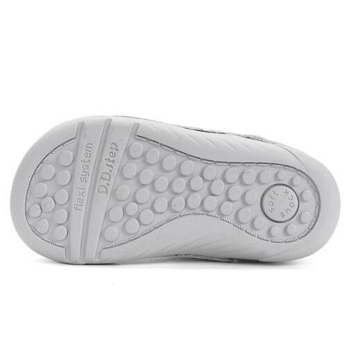 Balerini copii fete din piele DD Step, Alb – H108-61130
