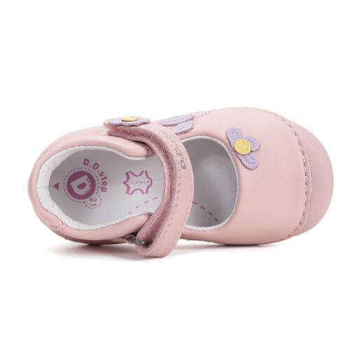 Balerini copii fete din piele DD Step, Roz – H015-61614A