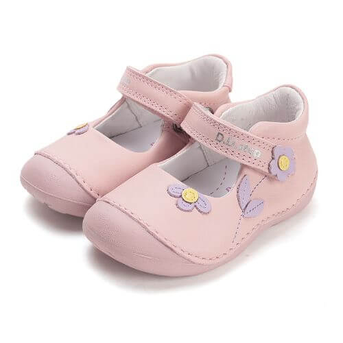 Balerini copii fete din piele DD Step, Roz – H015-61614A