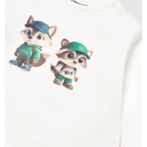 Bluza cu desen pentru baieti Mayoral, Alb 2013-010