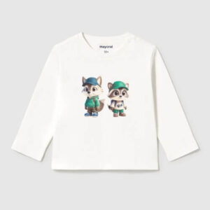 Bluza cu desen pentru baieti Mayoral, Alb 2013-010