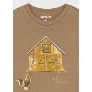 Bluza cu maneca lunga pentru baieti Mayoral, Caramel – 2067-031