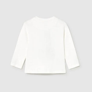Bluza cu maneca lunga pentru baieti Mayoral, Alb – 2070-065
