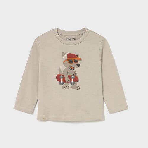 Bluza cu maneca lunga pentru baieti Mayoral, Bej – 2070-066 Bluza cu maneca lunga pentru baieti Mayoral, Bej – 2070-066