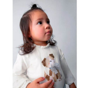 Bluza cu maneca lunga pentru fete Mayoral, Alb – 2075-077