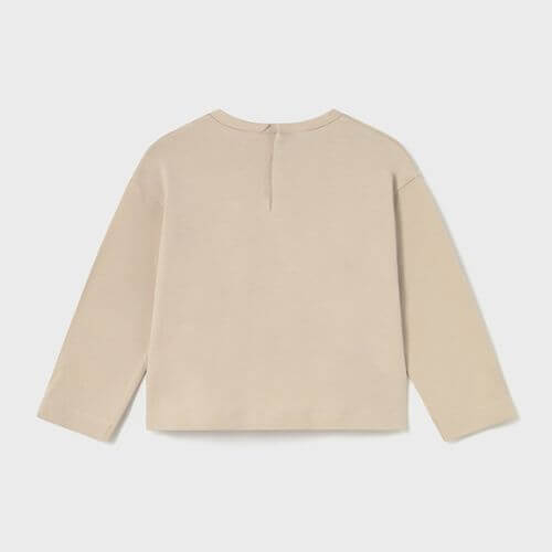 Bluza cu maneca lunga pentru fete Mayoral, Crem – 2082-091