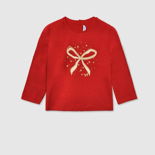Bluza cu maneca lunga pentru fete Mayoral, Rosu – 116-068