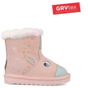 Cizme copii fete din material sintetic imblanite Garvalin, Roz – 251556-A032