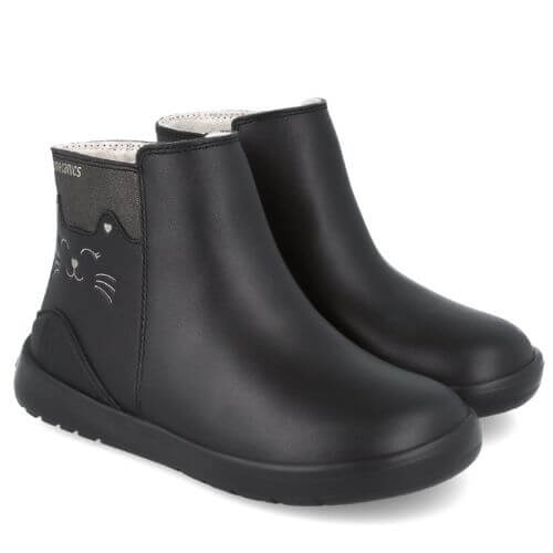 Cizme copii fete din piele imblanite Biomecanics, Negru – 251233-A054FB