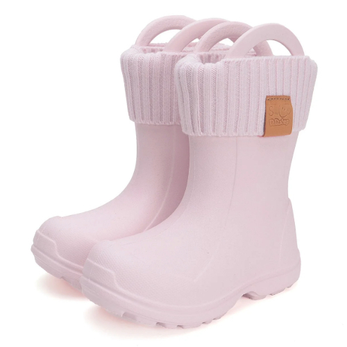Cizme ploaie copii fete impermeabile DD Step, Roz – I106-42443