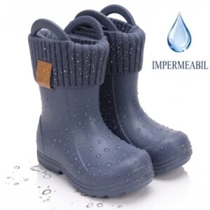 Cizme ploaie copii baieti impermeabile DD Step, Albastru – 106-52820