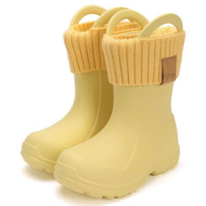 Cizme ploaie copii fete impermeabile DD Step, Galben – 106-52295