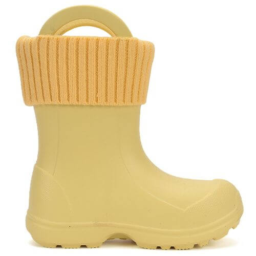 Cizme ploaie copii fete impermeabile DD Step, Galben – 106-52295