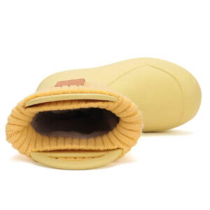 Cizme ploaie copii fete impermeabile DD Step, Galben – 106-52295