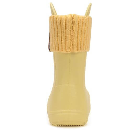 Cizme ploaie copii fete impermeabile DD Step, Galben – 106-52295