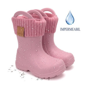 Cizme ploaie copii fete impermeabile DD Step, Roz – 106-52973