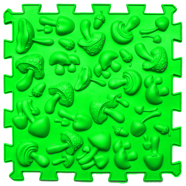 Covoras ortopedic pentru masaj Ortek Dinozauri Puzzle-uri 12 elemente + 8 triunghiuri