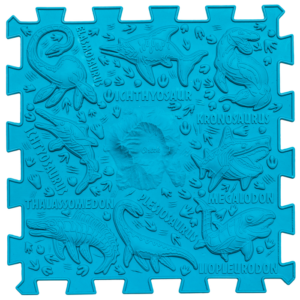 Covoras ortopedic pentru masaj Ortek Dinozauri Puzzle-uri 9 elemente + 6 triunghiuri