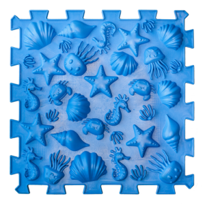 Covoras ortopedic pentru masaj Ortek Dinozauri Puzzle-uri 9 elemente + 6 triunghiuri