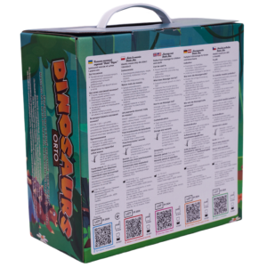 Covoras ortopedic pentru masaj Ortek Dinozauri Puzzle-uri 12 elemente + 8 triunghiuri