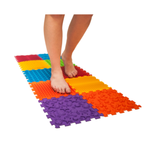 Covoras ortopedic de masaj pentru reabilitare „Ortek Mix” 10 elemente Rigid