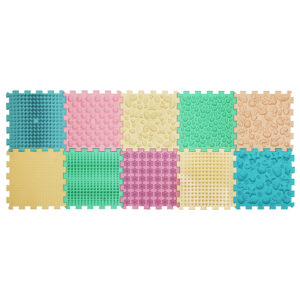 Covoras pentru masaj „Mix Puzzle-uri” 10 elemente Pastel