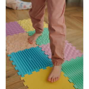 Covoras pentru masaj „Mix Puzzle-uri” 10 elemente Pastel