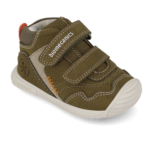Ghete baieti din piele Biomecanics Biogateo Casual, Verde Kaki – 261125-B788FB