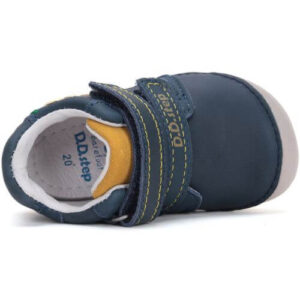 Pantofi copii baieti din piele Barefoot DD Step, Albastru – S070-51698