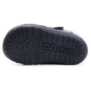 Ghete copii baieti Barefoot din piele imblanite DD Step, Albastru – W070-52893
