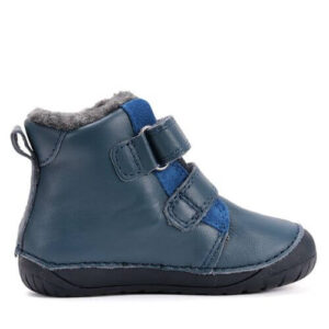 Ghete copii baieti Barefoot din piele imblanite DD Step, Albastru – W070-52893
