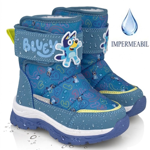 Ghete copii baieti Bluey impermeabile imblanite Garvalin, Albastru – 251890-A008