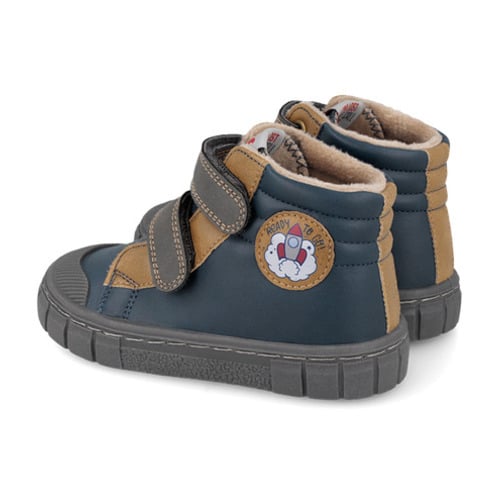 Ghete copii baieti din piele imblanite Botin Urban Garvalin, Bleumarin – 261330-A089