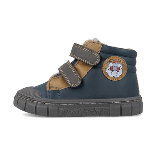 Ghete copii baieti din piele imblanite Botin Urban Garvalin, Bleumarin – 261330-A089