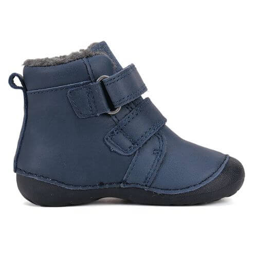 Ghete copii baieti din piele imblanite DD Step, Albastru – W015-52347A