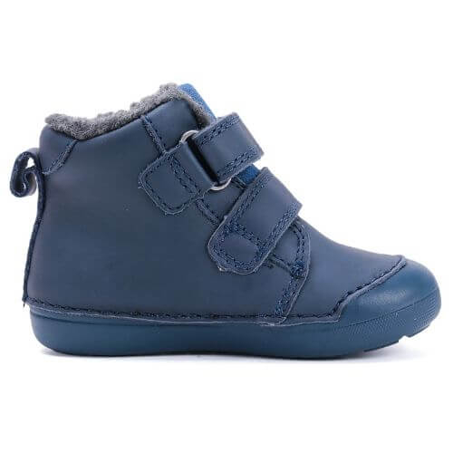 Ghete copii baieti din piele imblanite DD Step, Albastru – W066-52525A