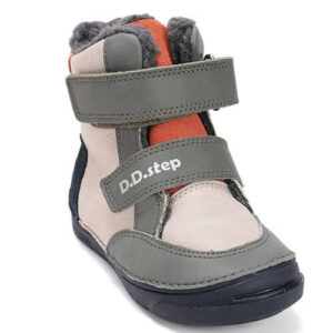 Ghete copii baieti din piele imblanite DD Step, Khaki – W040-52404A