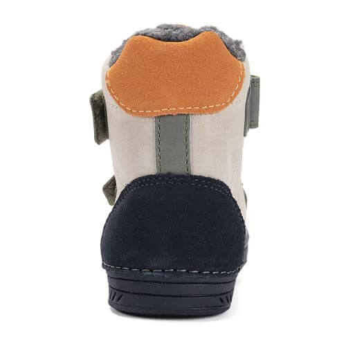 Ghete copii baieti din piele imblanite DD Step, Khaki – W040-52404A