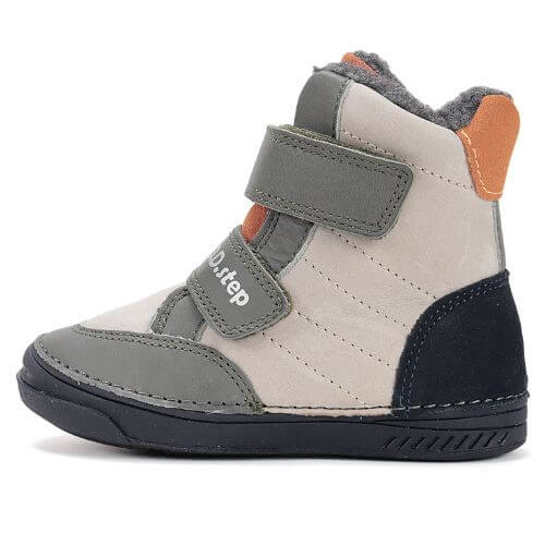 Ghete copii baieti din piele imblanite DD Step, Khaki – W040-52404A Ghete copii baieti din piele imblanite DD Step, Khaki – W040-52404A