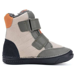 Ghete copii baieti din piele imblanite DD Step, Khaki – W040-52404A