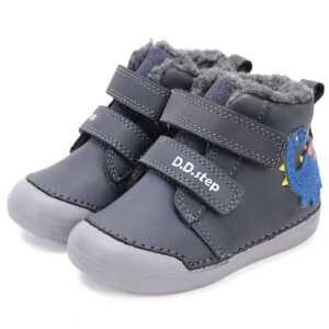 Ghete copii baieti din piele imblanite DD Step, Verde – W066-52525