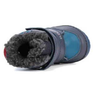 Ghete copii baieti din piele imblanite DD Step, Albastru -W029-52287