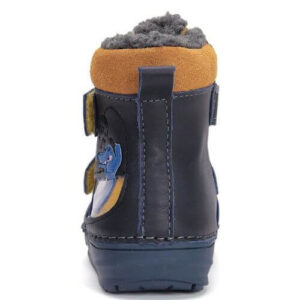 Ghete copii baieti din piele imblanite DD Step, Albastru – W071-42421