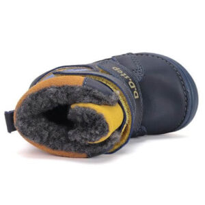 Ghete copii baieti din piele imblanite DD Step, Albastru – W071-42421