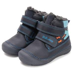 Ghete copii baieti din piele imblanite DD Step, Albastru – W082-52462A