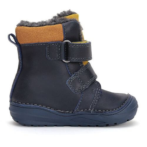 Ghete copii baieti din piele imblanite DD Step, Albastru – W071-42421