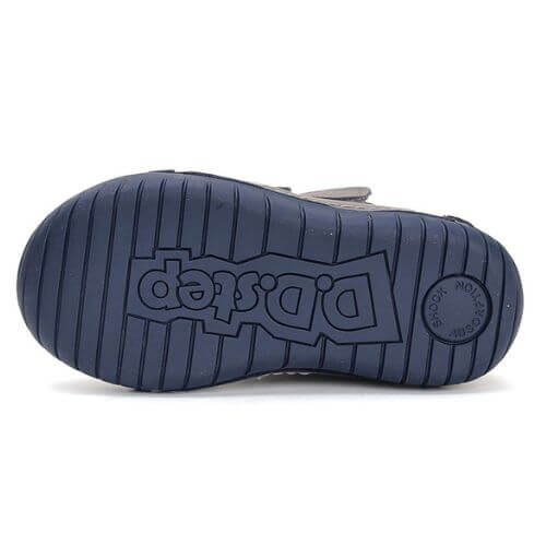Ghete copii baieti din piele imblanite cu LED DD Step, Khaki – W050-42707A