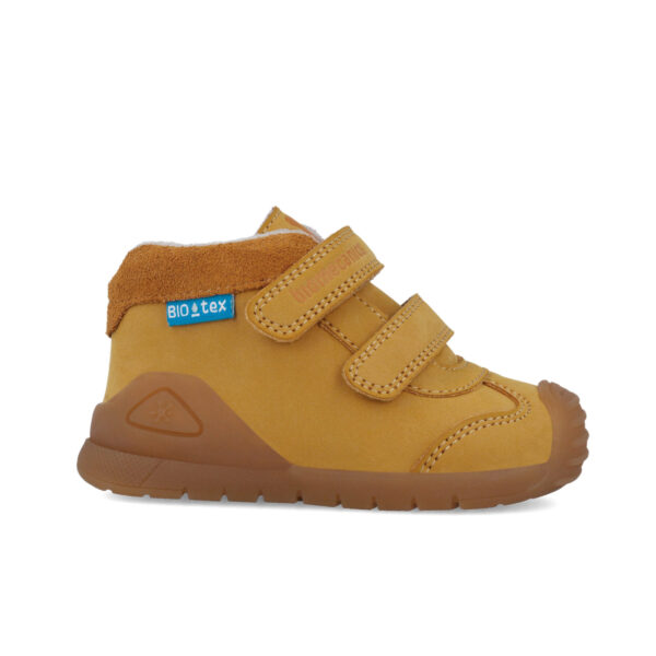 Ghete copii baieti din piele imblanite impermeabile, model inalt Biomecanics, Camel – 251134-C781FB