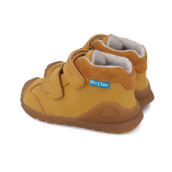 Ghete copii baieti din piele imblanite impermeabile, model inalt Biomecanics, Camel – 251134-C781FB